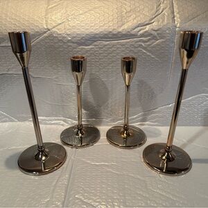 New Pottery Barn Monique Llulhier Rose Gold Taper Candlestick, Medium. #2